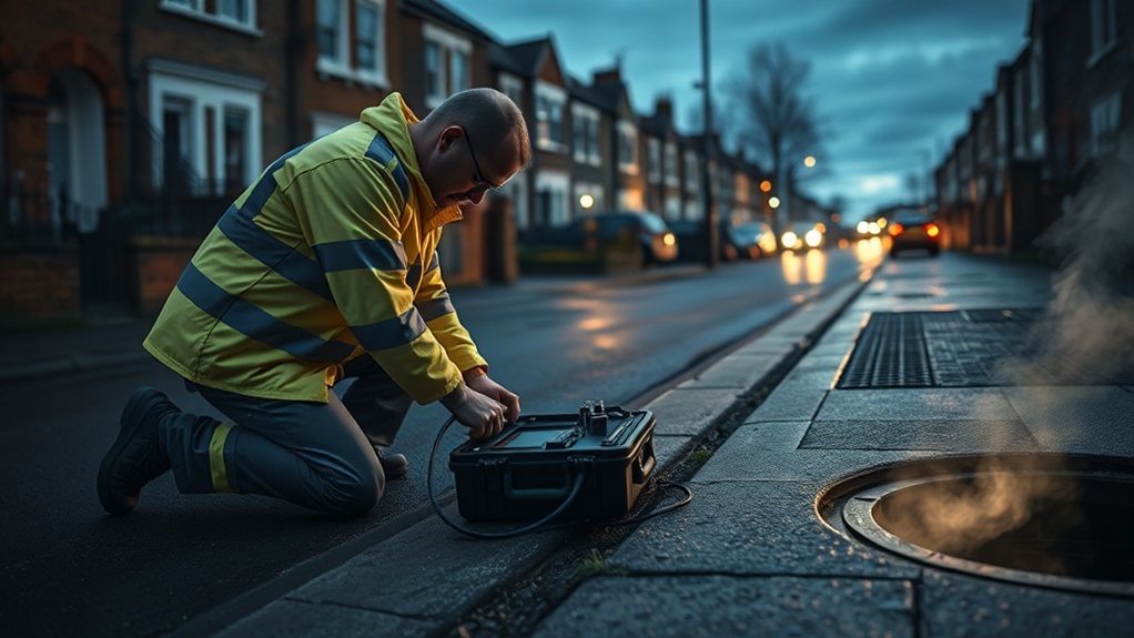 No-dig underground leak detection equipment in Kilburn